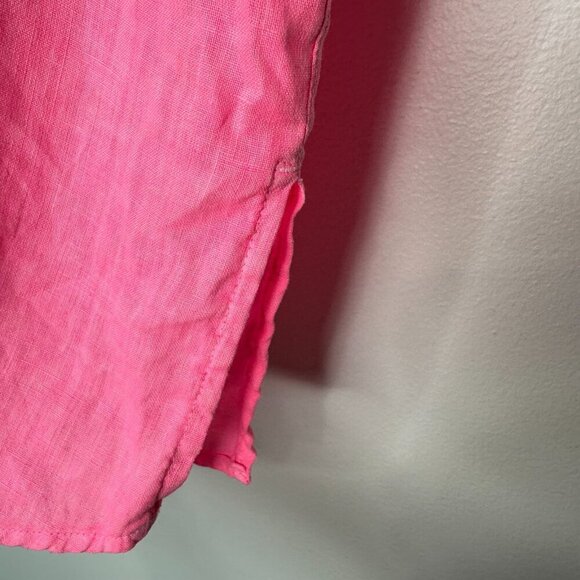 C&C California Linen Button up Shirt Small Hot Pink - Picture 5 of 7